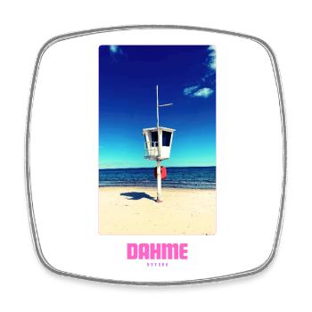 DAHME BEACH - Viereckiger Kühlschrankmagnet - Weiß - Vorne
