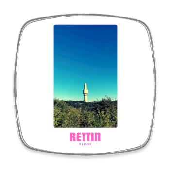 Rettin _Ostsee_Neustadt in Holstein - Viereckiger Kühlschrankmagnet - Weiß - Vorne