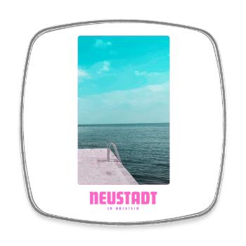 Neustadt in Holstein _ Ostsee  - Viereckiger Kühlschrankmagnet - Weiß - Vorne