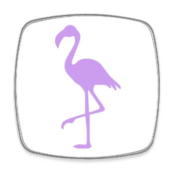 Flamingo - Square fridge magnet - white - Front