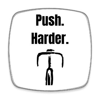Push Harder Rennrad Motivation – Fahrrad T-Shirt - Viereckiger Kühlschrankmagnet - Weiß - Vorne