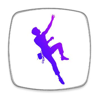 Die Bergsportlerinnen und Climbing passen zusammen - Viereckiger Kühlschrankmagnet - Weiß - Vorne