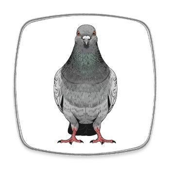 Dove - Square fridge magnet - white - Front