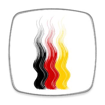 DEUTSCHLAND GERMANY EUROPA DEUTSCHE SPORT FAN - Viereckiger Kühlschrankmagnet - Weiß - Vorne