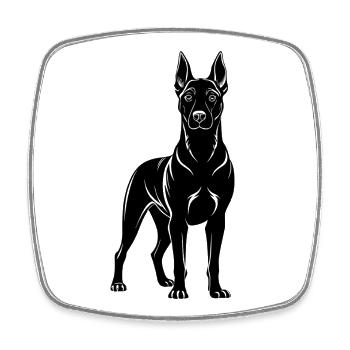 Belgischer Malinois - Viereckiger Kühlschrankmagnet - Weiß - Vorne