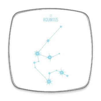 Aquarius Zodiac Sign Star Constellation Blue - Square fridge magnet - white - Front