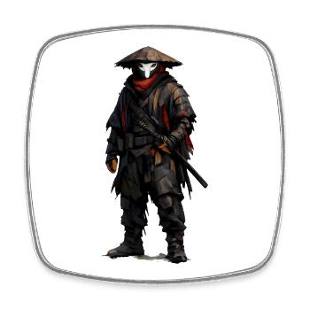 Docteur de la Peste Ninja Noir - Magnet carré - blanc - Devant