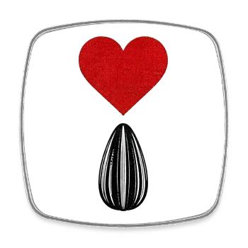 Sunflower SeedLove - Square fridge magnet - white - Front