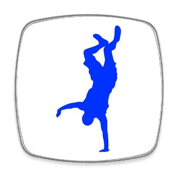 Breakdance Freeze - Magnet carré - blanc - Devant