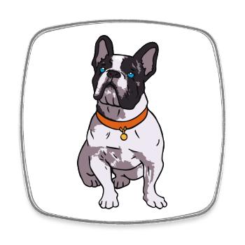 French Bulldog Lover - Viereckiger Kühlschrankmagnet - Weiß - Vorne