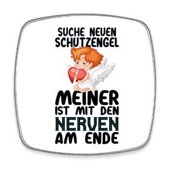Suche Schutzengel Nerven - Viereckiger Kühlschrankmagnet - Weiß - Vorne