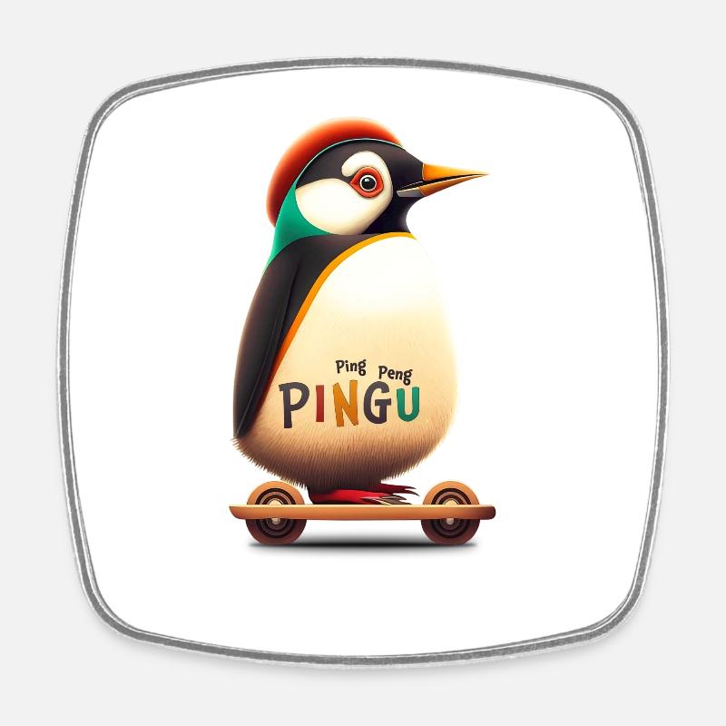 Ping Peng PINGU 2 - Magnet carré - blanc