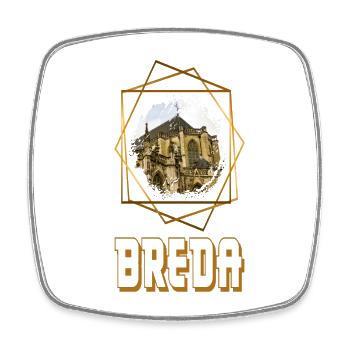 Breda Niederlande Stadt Skyline Heimat Liebe - Viereckiger Kühlschrankmagnet - Weiß - Vorne
