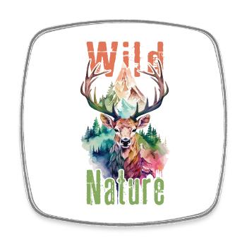 Hirsch Geweih Tier Wald Wildnis Berge Wild Nature - Viereckiger Kühlschrankmagnet - Weiß - Vorne