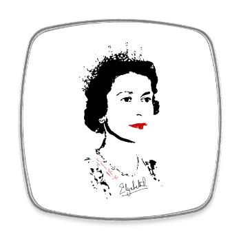Elizabeth - Square fridge magnet - white - Front