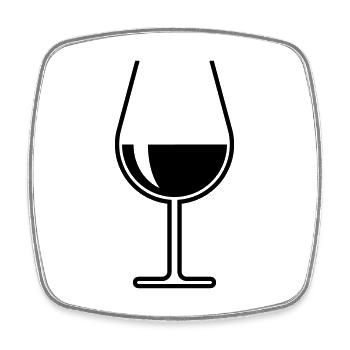 X1x GuteStimmung (Black) - Square fridge magnet - white - Front