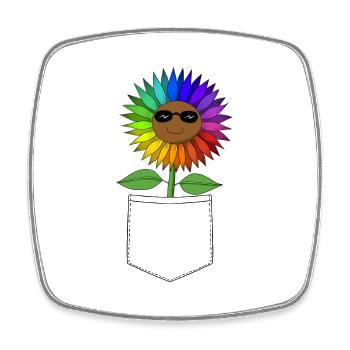 Sommenblume dans votre poche - Magnet carré - blanc - Devant