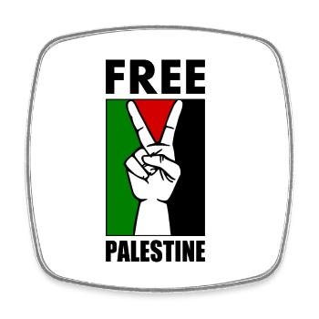 Free palestine - Square fridge magnet - white - Front