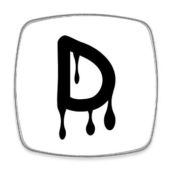 d_comic_graffiti - Square fridge magnet - white - Front