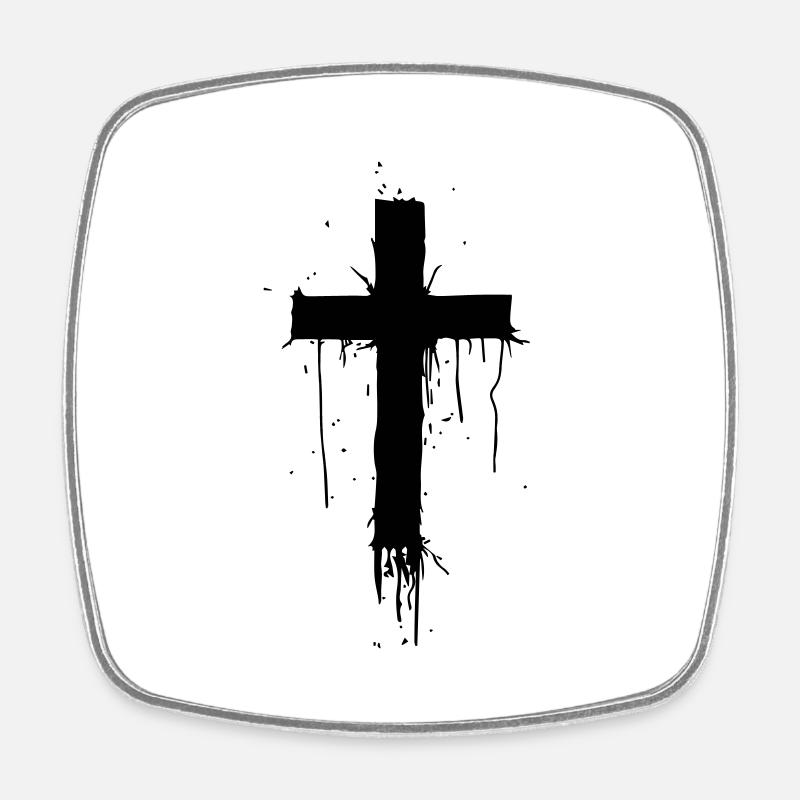 Bloody Cross - Magnet carré - blanc