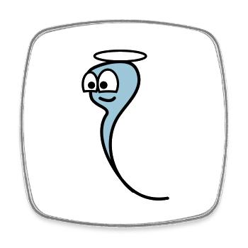 Good sperm - good sperm - Square fridge magnet - white - Front