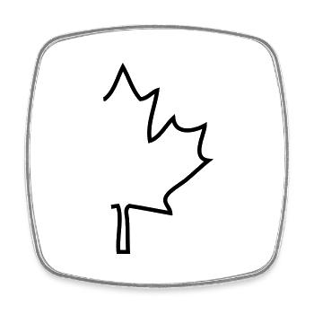 kanada - Viereckiger Kühlschrankmagnet - Weiß - Vorne