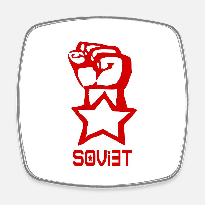 Soviet - Magnet carré - blanc