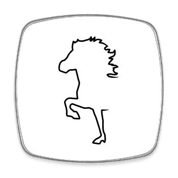 Icelandic horse - Square fridge magnet - white - Front