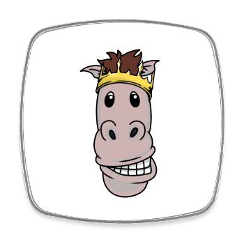 King Horse Pony Crown Royal King Fantasy Xmas - Square fridge magnet - white - Front