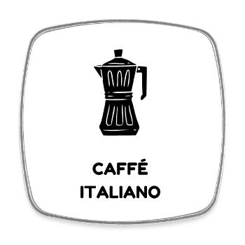 CAFFÉ ITALIANO - Square fridge magnet - white - Front