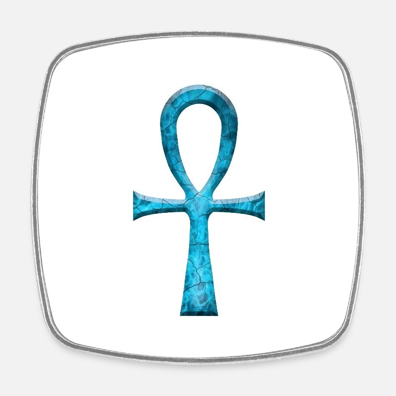 ANKH TURQUOISE - Square fridge magnet - white
