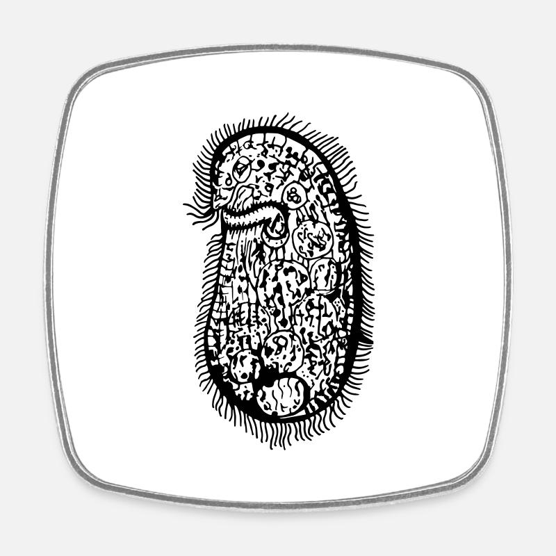 PLANKTON_05 (Série : Sous le microscope) - Magnet carré - blanc