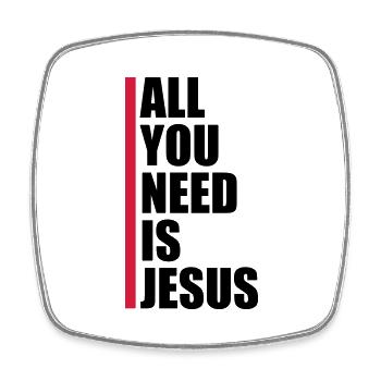 Strip Need Jesus - Square fridge magnet - white - Front