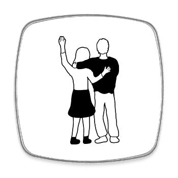 Girlfriend Boyfriend Couple - Square fridge magnet - white - Front