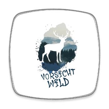 nature,Natur,hirsch,gebirge,berge,landschaft,wild - Viereckiger Kühlschrankmagnet - Weiß - Vorne