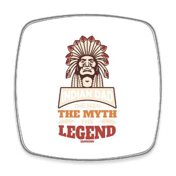 Indian Dad The Man The Myth The Legend - Square fridge magnet - white - Front