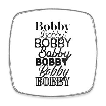 Bobby - Square fridge magnet - white - Front