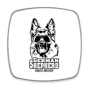 GERMAN SHEPHERD coolest dog ever Dog saying dogs - Square fridge magnet - white - Front