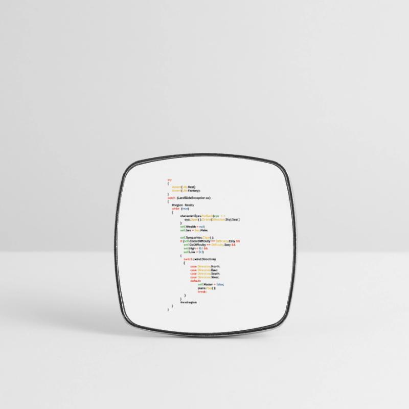 Coder Coding Software Developer Programmer Nerd Ge Viereckiger Kühlschrankmagnet