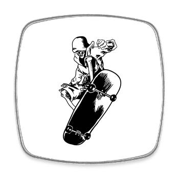 BOARD SKATER BOARDER SK8 LONGBOARDER SKATING MOTIV - Viereckiger Kühlschrankmagnet - Weiß - Vorne