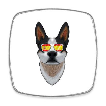 Australian Cattle Dog I Spain Sunglasses I - Viereckiger Kühlschrankmagnet - Weiß - Vorne