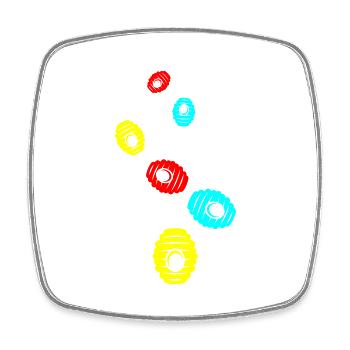 Imker Icon honig - Viereckiger Kühlschrankmagnet - Weiß - Vorne