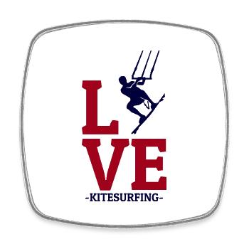 Kitesurfen Kitesurfen Kiteboarding Kiteboarder - Viereckiger Kühlschrankmagnet - Weiß - Vorne