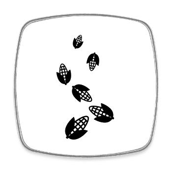 Mais symbol - Viereckiger Kühlschrankmagnet - Weiß - Vorne