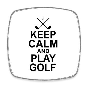 Keep Calm And Play Golf Golf Player Golfing Driver - Viereckiger Kühlschrankmagnet - Weiß - Vorne