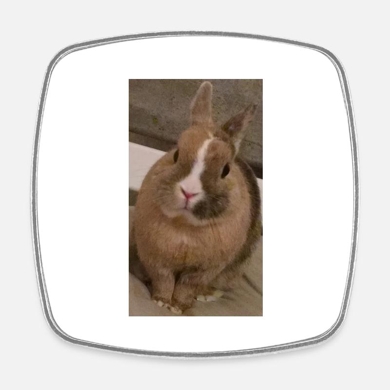 Rabbit - Square fridge magnet - white