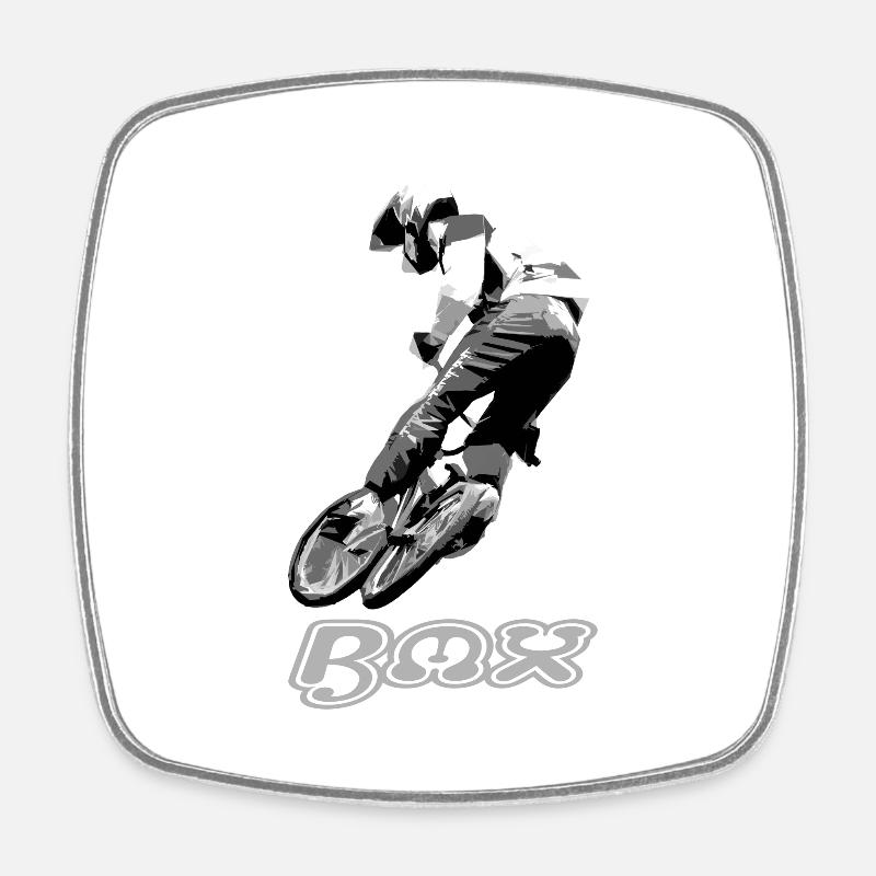 bmx - Magnet carré - blanc