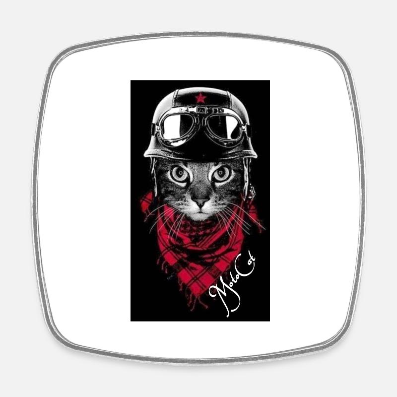 Cat Collection - Square fridge magnet - white