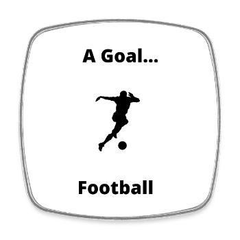 A goal... Football - Square fridge magnet - white - Front