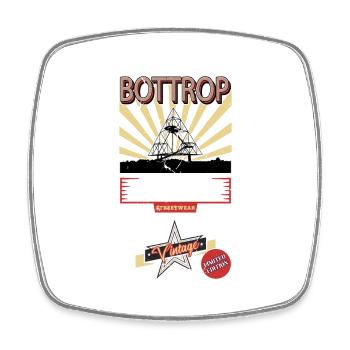 Bottrop Deutschland Stadt Skyline Vintage Retro - Viereckiger Kühlschrankmagnet - Weiß - Vorne